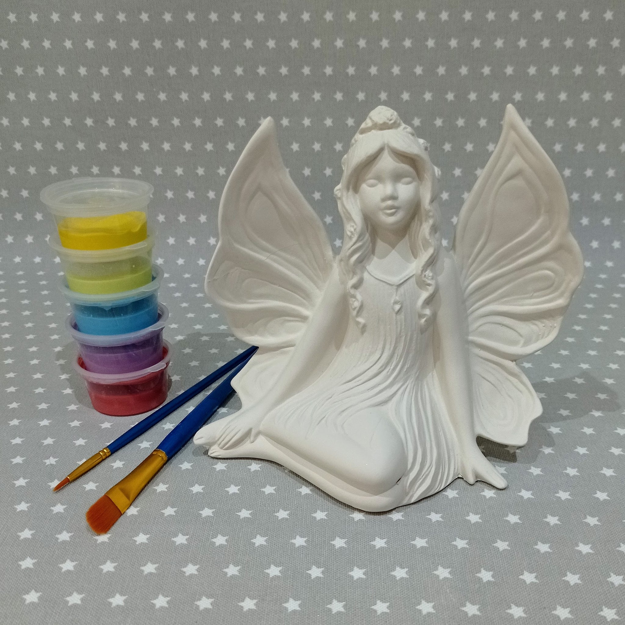 Ceramic Bisque Gare Sitting Fairy U-Paint Ready to Paint selling DIY Fae Faerie Fantasy Mystical Magical Pixie